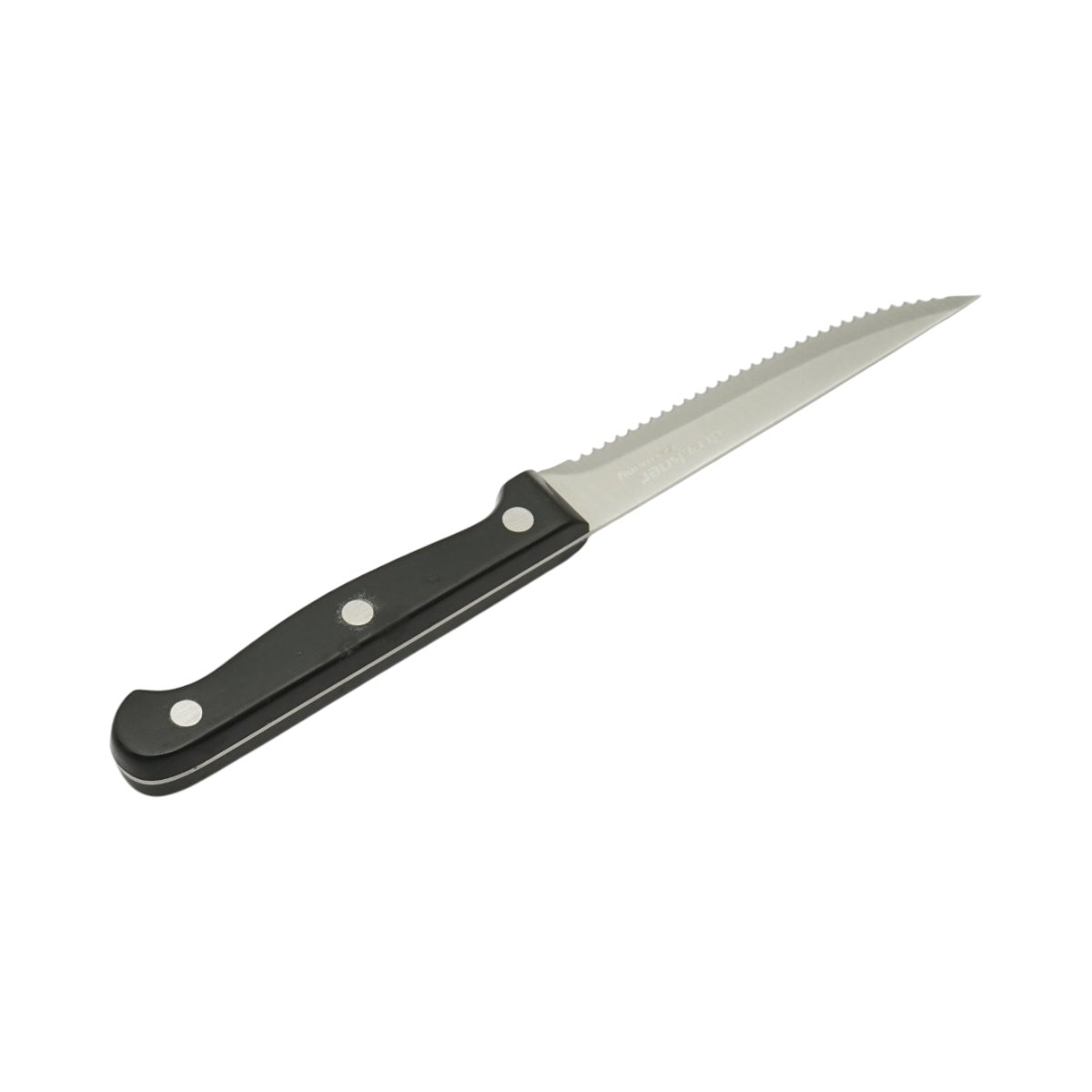 Set 4 cutite steak 11cm, lama zimtata otel 3Cr13, maner bachelita negru Breckner Germany - imagine 6