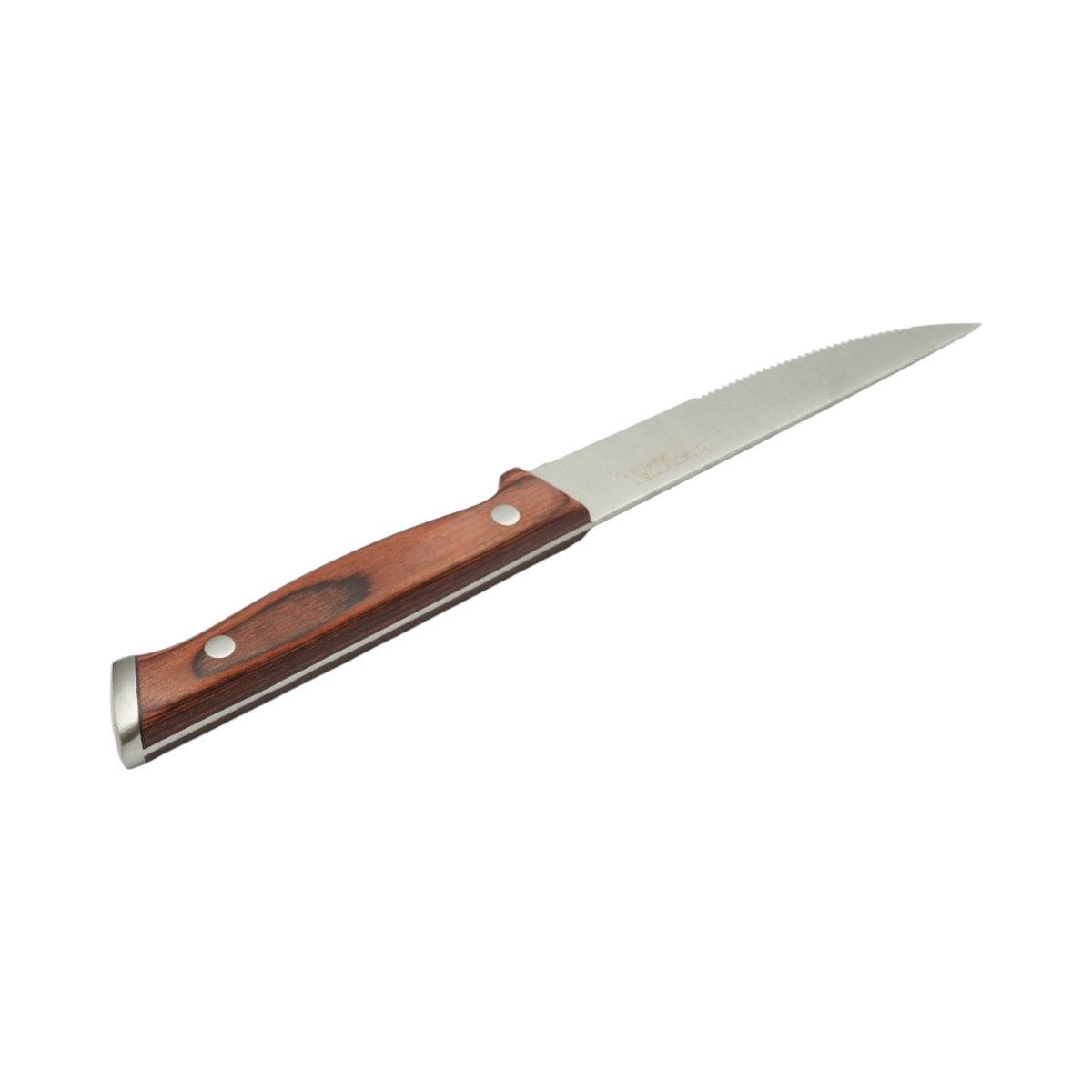 Set 6 cutite steak 12.5cm, lama zimtata otel 3Cr13, maner lemn Pakka Breckner Germany - imagine 6
