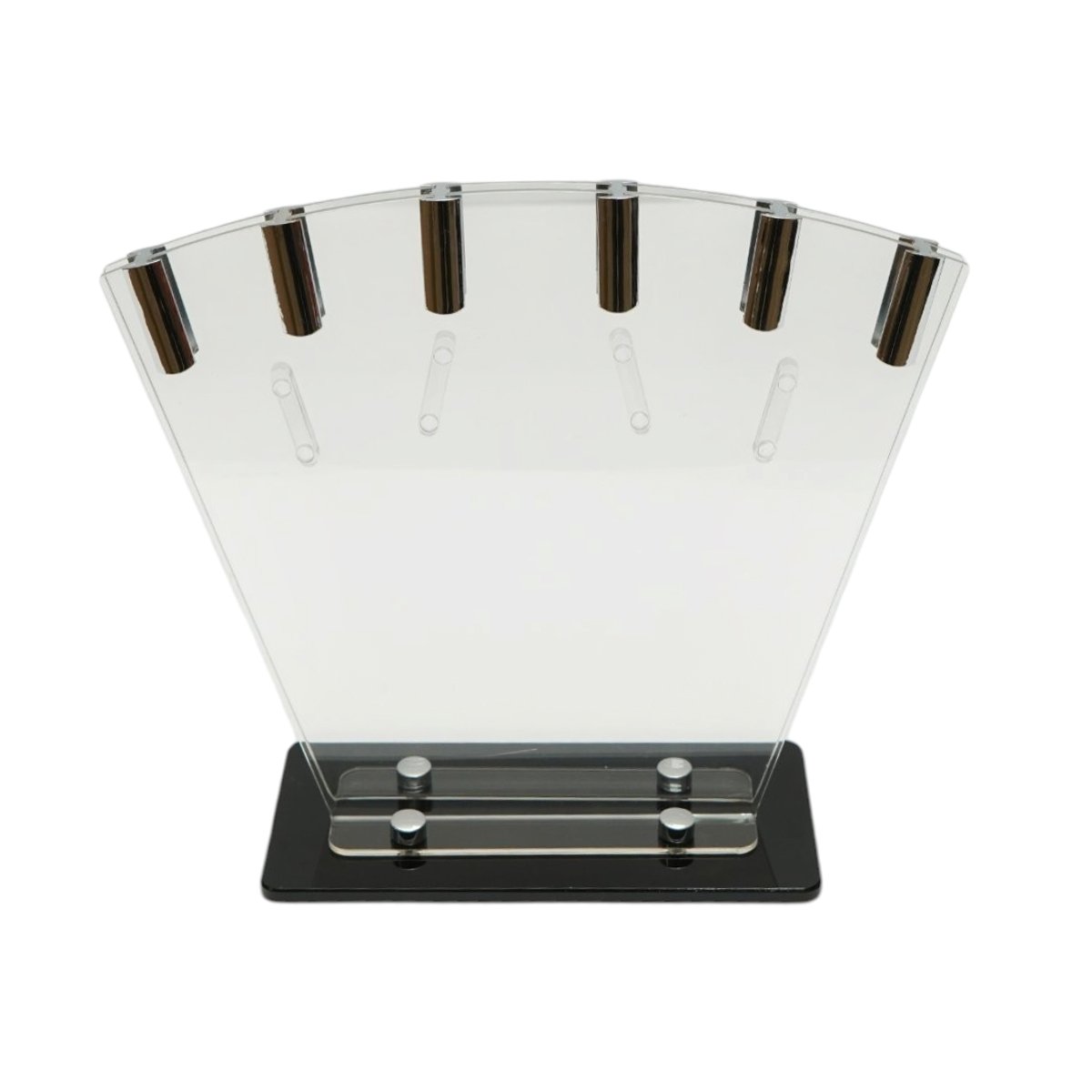 Set cutite bucatarie 7 piese cu suport acrilic si dispozitiv ascutit, lama otel 3Cr13, maner PP Breckner Germany - imagine 4