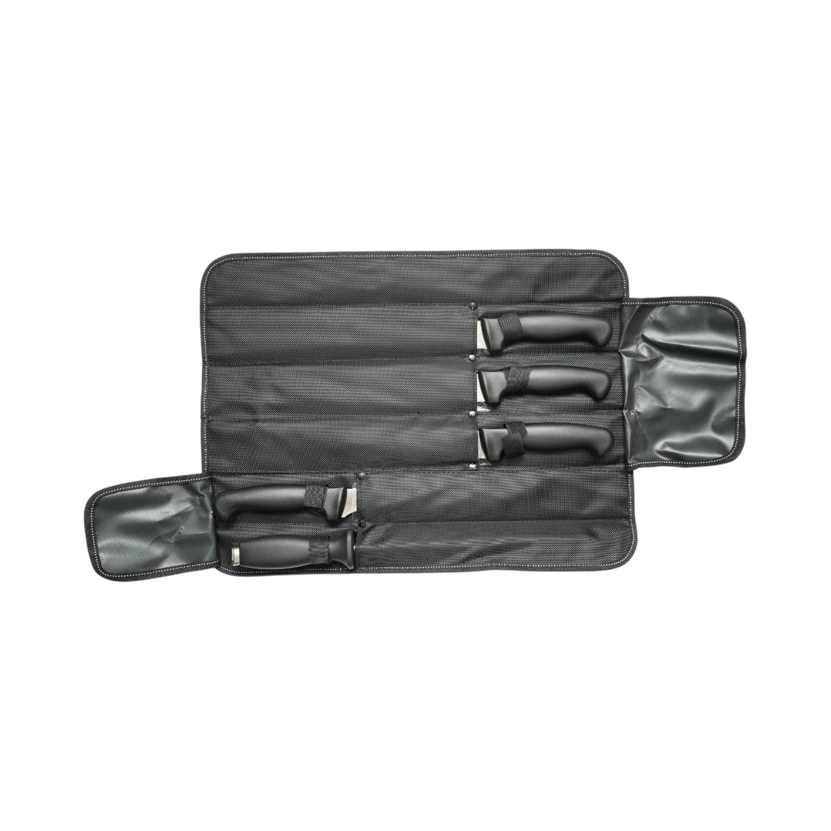 Set cutite macelarie profesionale 5 piese cu geanta, lama otel 5Cr15MoV, maner PP negru Breckner Germany - imagine 11