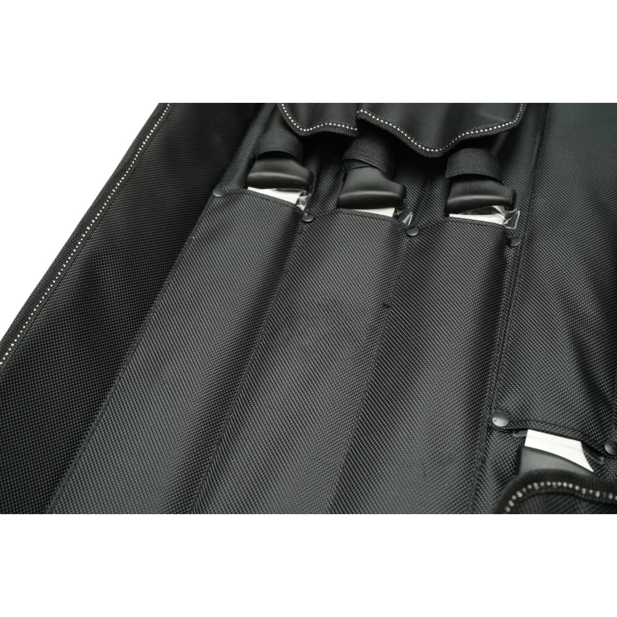 Set cutite macelarie profesionale 5 piese cu geanta, lama otel 5Cr15MoV, maner PP negru Breckner Germany - imagine 13