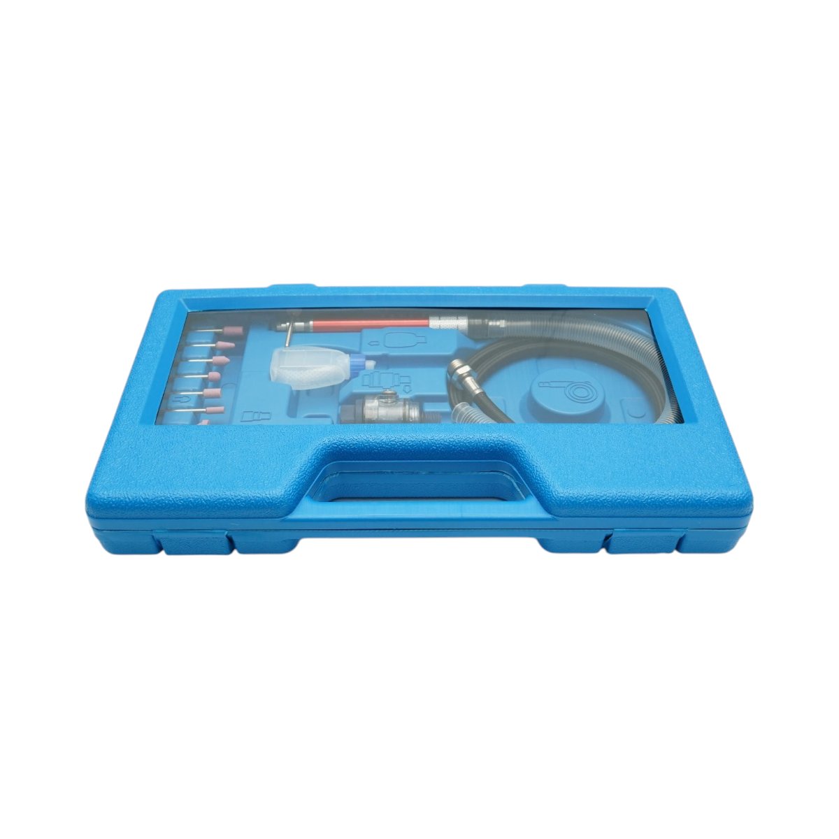Trusa mini polizor pneumatic biax tip creion, 58000rpm, presiune 6.2 bar 17 piese Breckner Germany - imagine 9