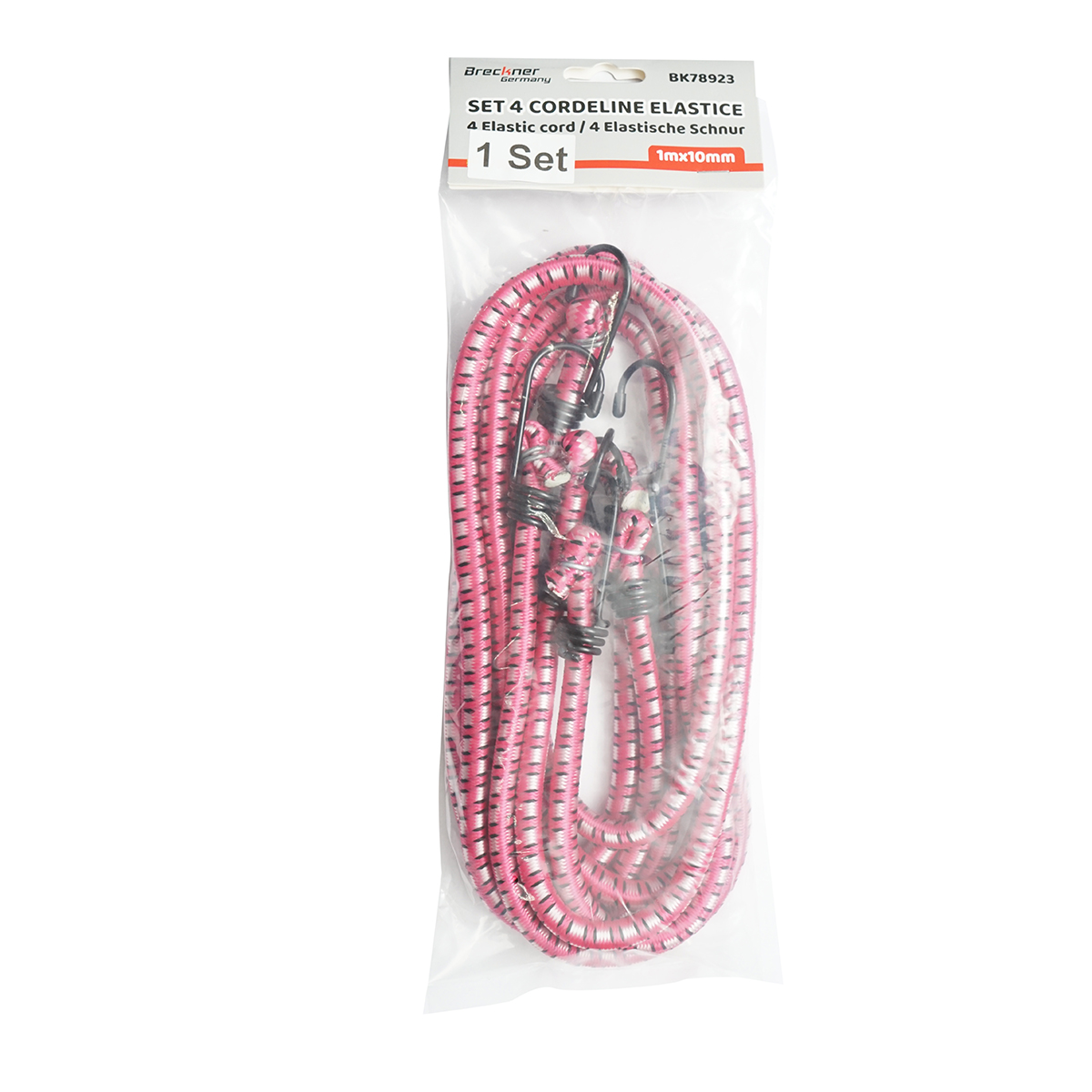 Set 4 corzi elastice cu carlige 10x1000mm pentru ancorare marfa Breckner Germany - imagine 2