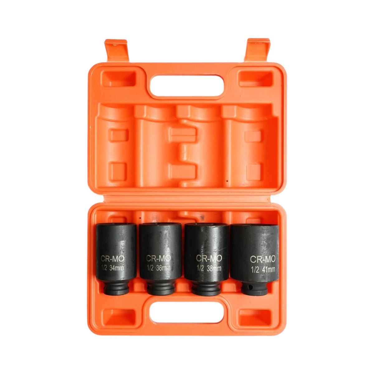 Trusa chei tubulare de impact lungi 34mm, 36mm, 38mm, 41mm, patrat 1/2 inch Cr-Mo 4 piese Breckner Germany - imagine 2