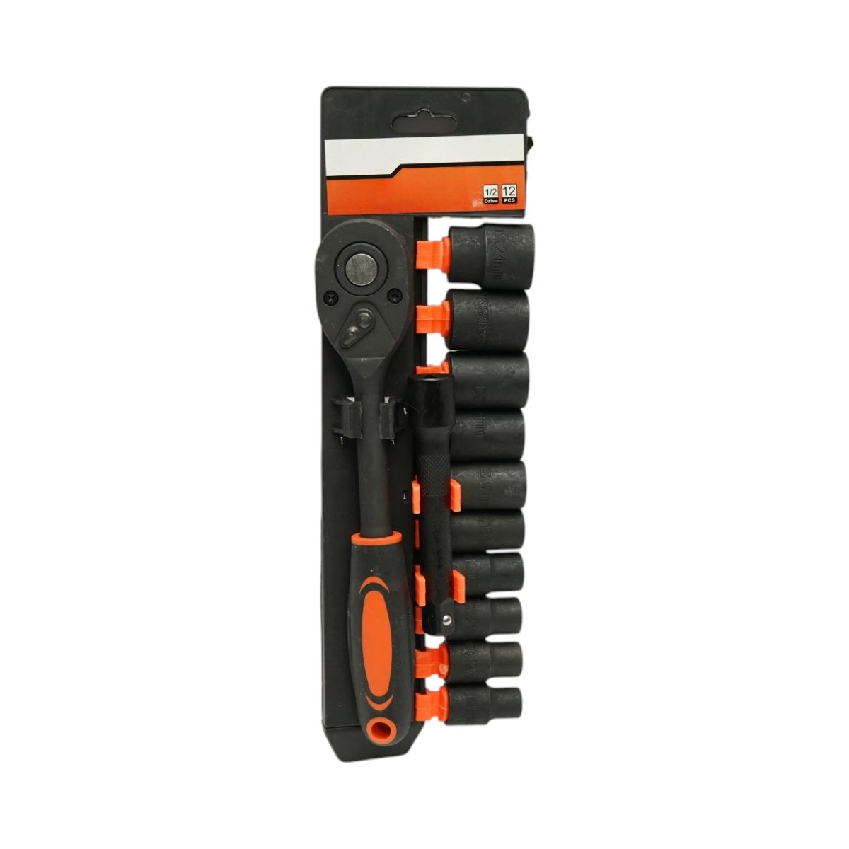 Set chei tubulare 10-24mm, prelungitor 125mm, antrenor cu clichet 1/2 inch 12 piese Cr-V Breckner Germany