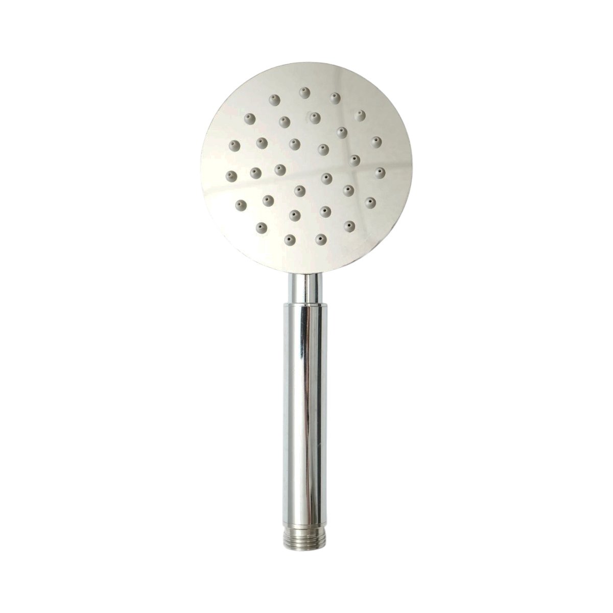 Para de dus baie rotunda, 1 functie tip ploaie, duze silicon, crom lucios, otel inoxidabil 100x225mm