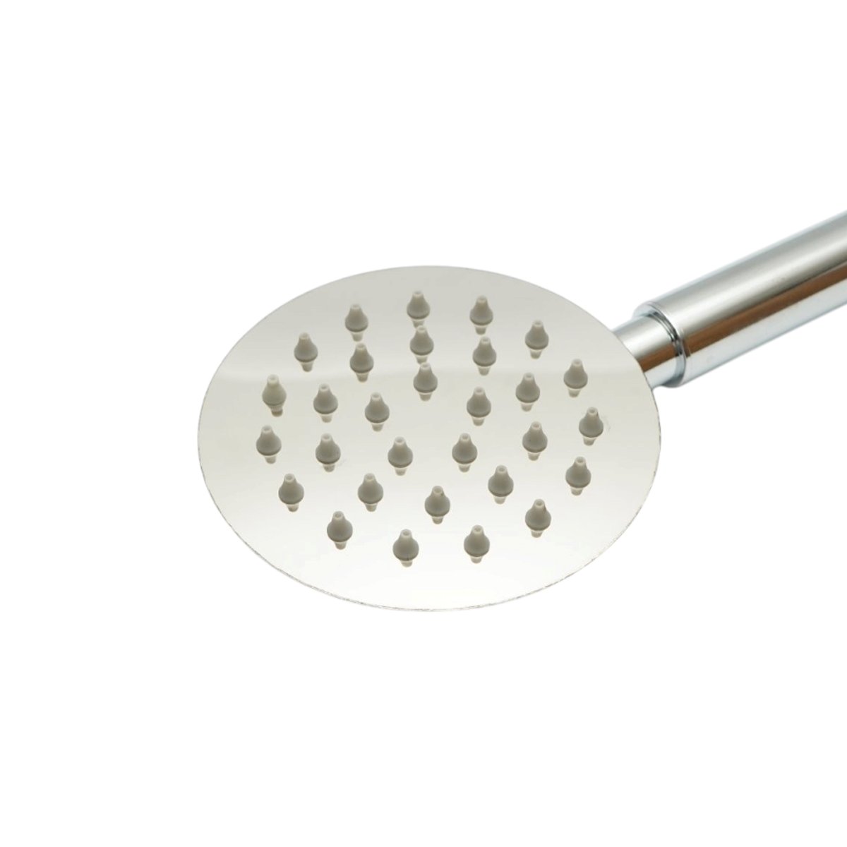 Para de dus baie rotunda, 1 functie tip ploaie, duze silicon, crom lucios, otel inoxidabil 100x225mm - imagine 6