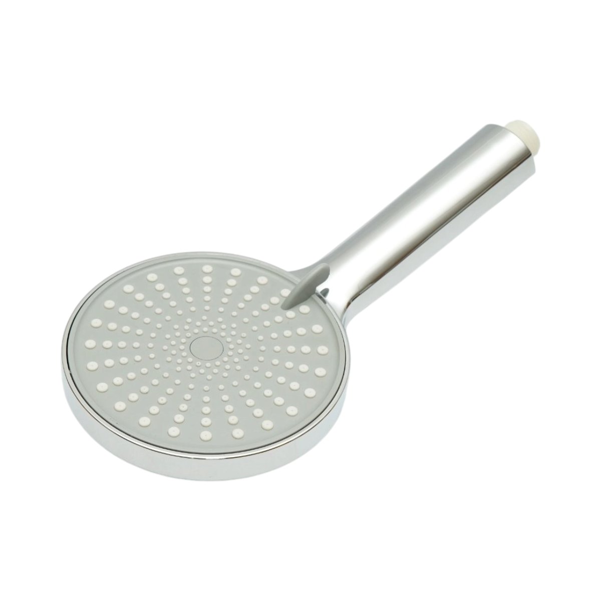 Para de dus baie rotunda, 3 functii, duze silicon, crom lucios, plastic 120x250mm - imagine 2