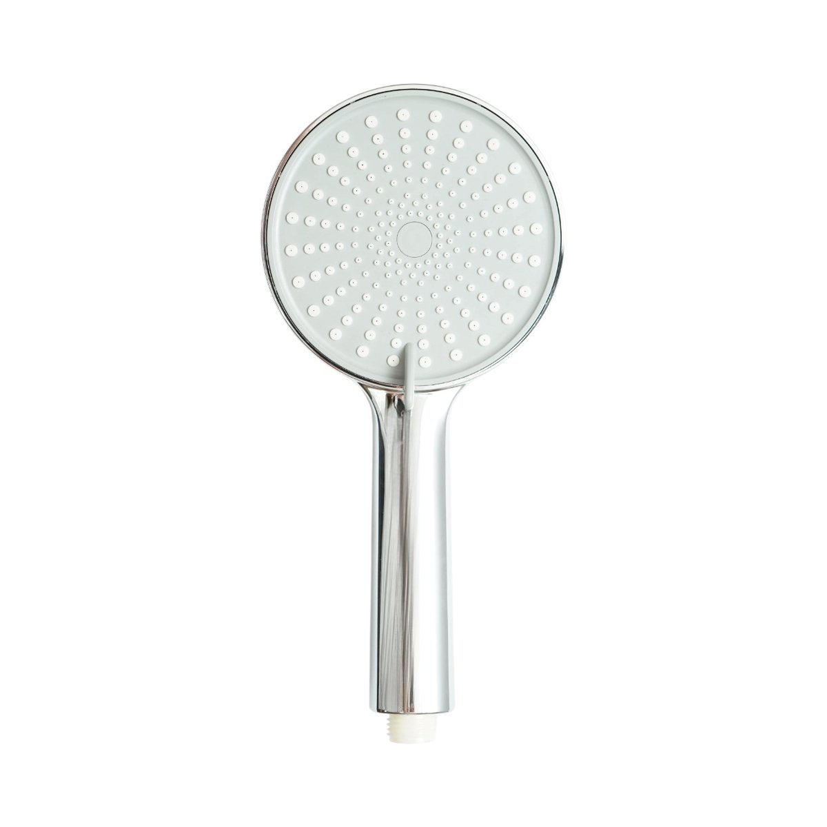 Para de dus baie rotunda, 3 functii, duze silicon, crom lucios, plastic 120x250mm