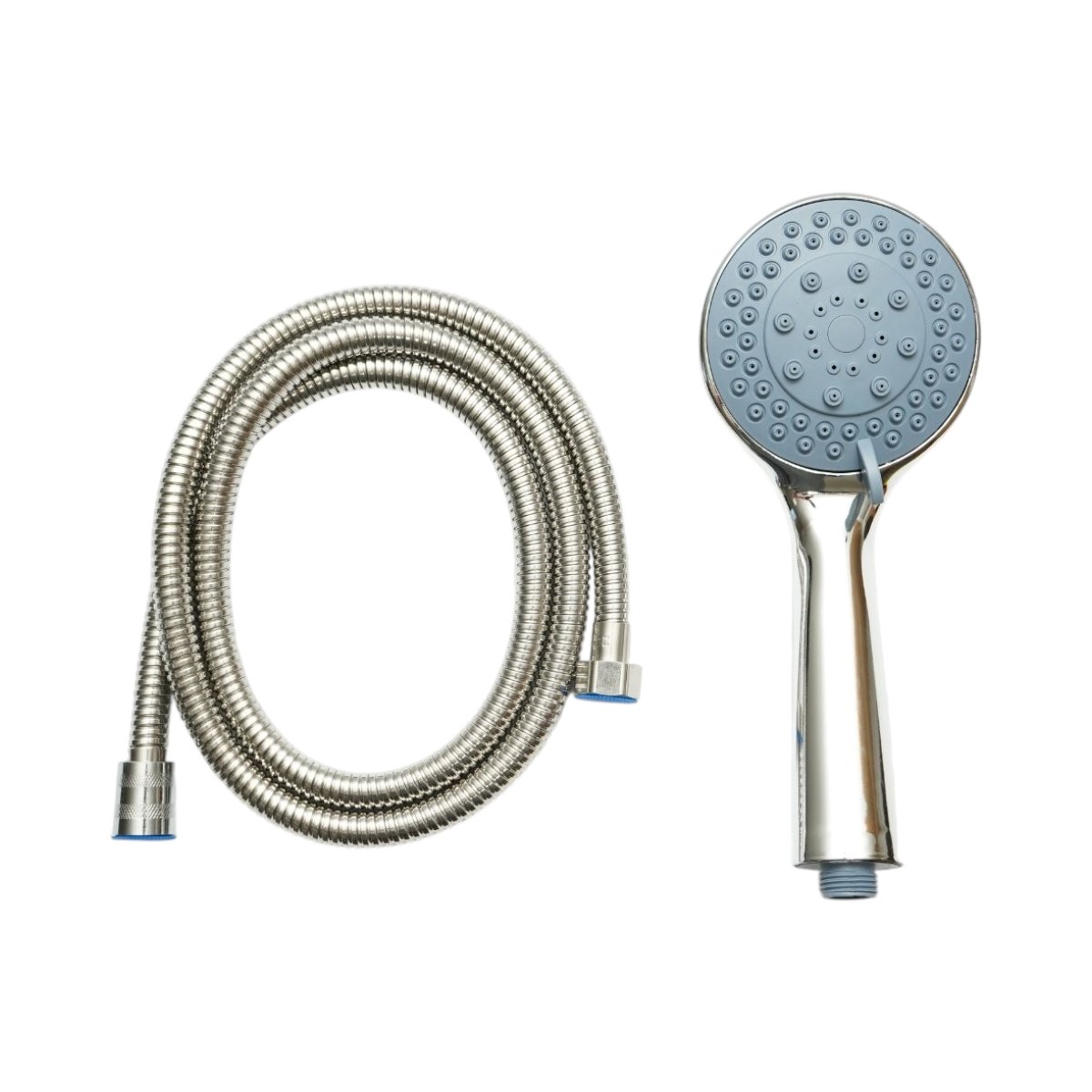 Set para dus cu furtun zincat 1.5m, 5 functii, crom lucios, plastic 100x240mm - imagine 2