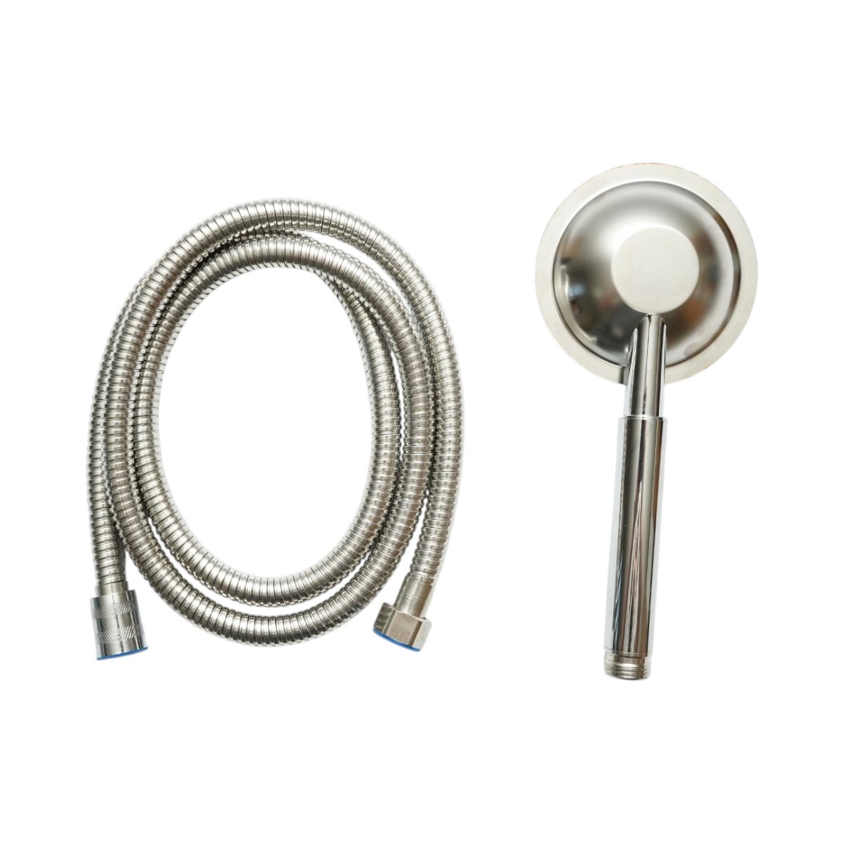 Set para dus cu furtun zincat 1.5m,  1 functie tip ploaie, duze silicon, crom lucios, otel inoxidabil 100x225mm - imagine 3