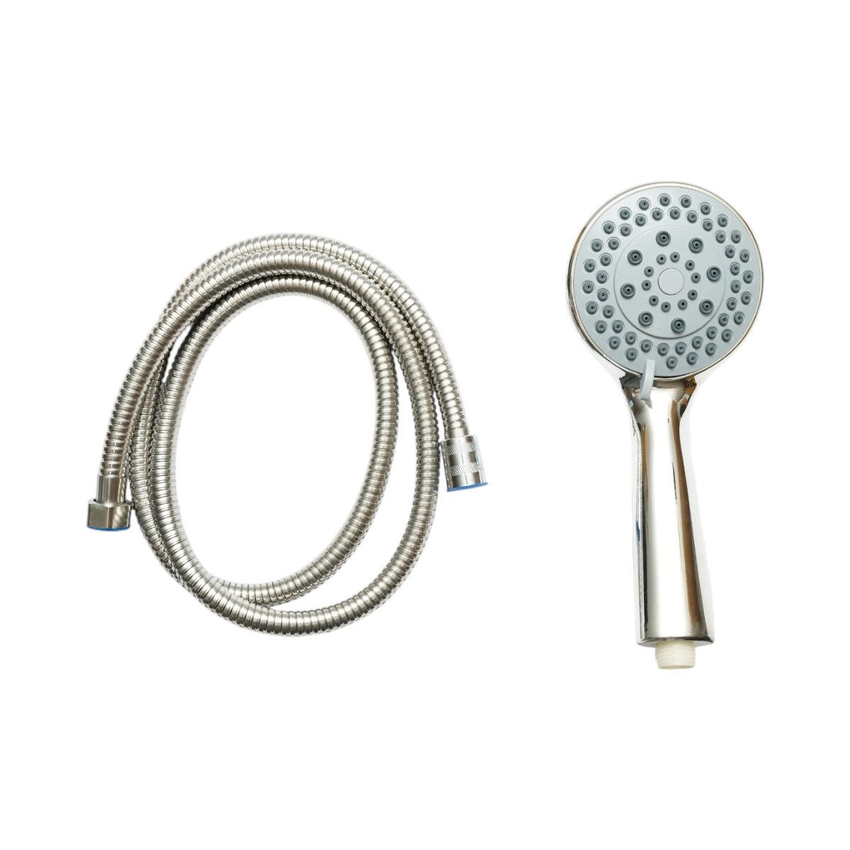 Set para dus cu furtun zincat 1.5m, 5 functii, duze silicon, crom lucios, plastic 105x240mm - imagine 2