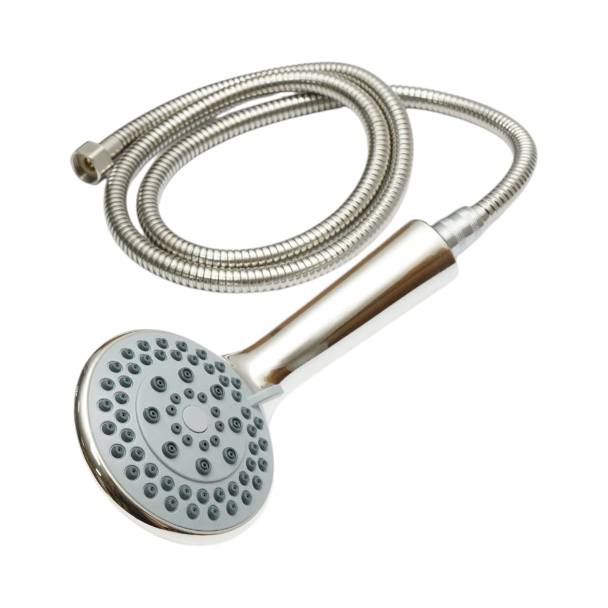 Set para dus cu furtun zincat 1.5m, 5 functii, duze silicon, crom lucios, plastic 105x240mm - imagine 7