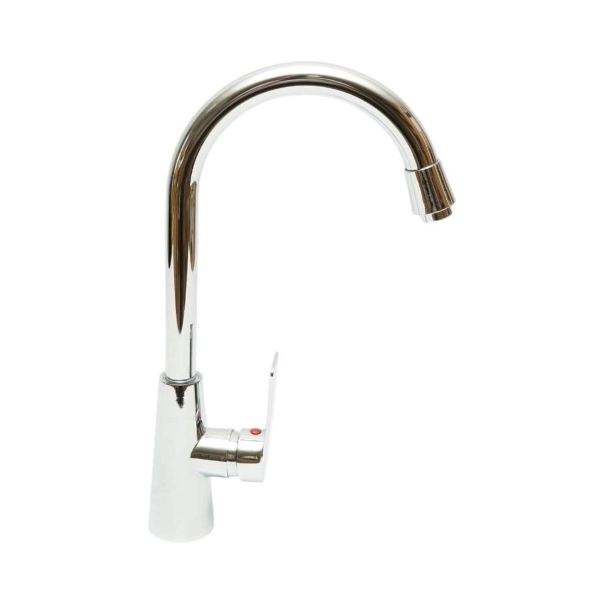 Baterie chiuveta bucatarie cu pipa rotativa inalta tip U, monocomanda, crom lucios, aliaj zinc, furtunuri incluse - imagine 6