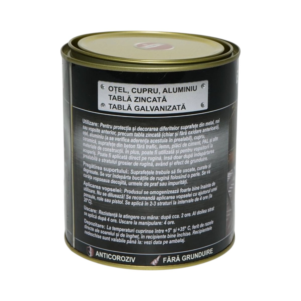 Vopsea email anticoroziva 3 in 1 rosu 250 pentru metal 750g, direct pe rugina, pe baza de apa Breckner Germany - imagine 4