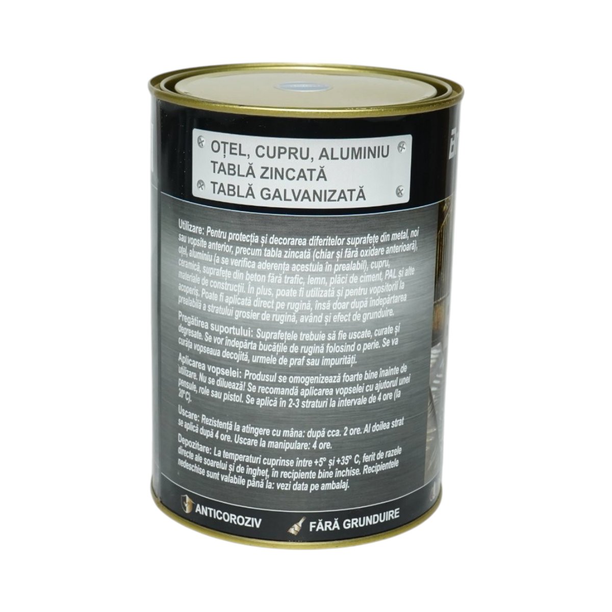 Vopsea email anticoroziva 3 in 1 albastru egee pentru metal 2kg, direct pe rugina, pe baza de apa Breckner Germany - imagine 4