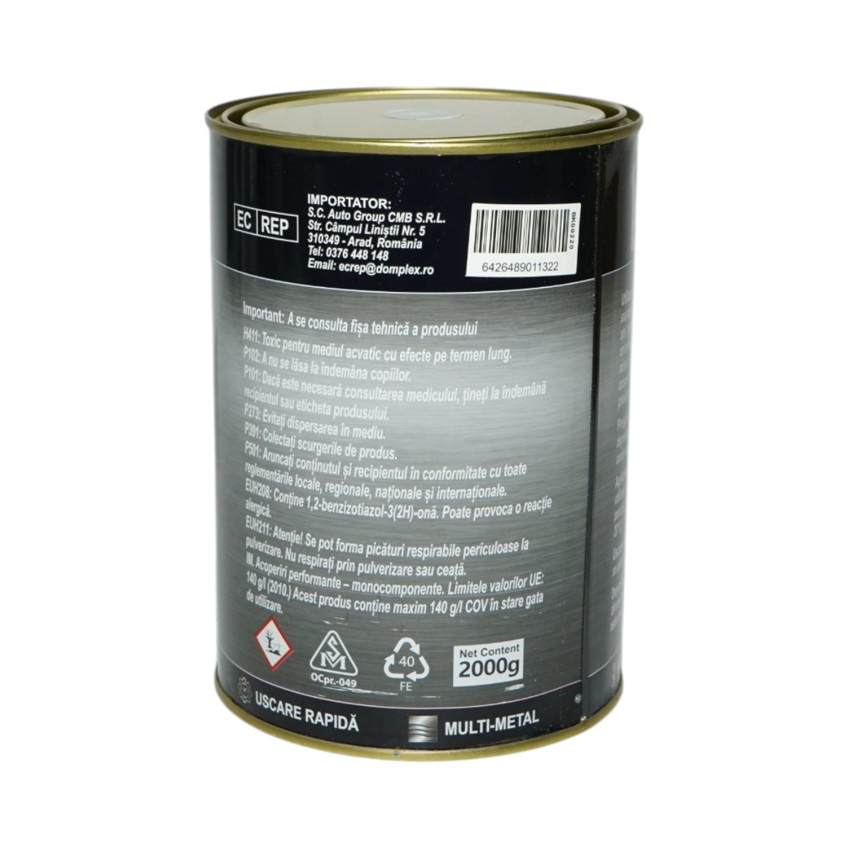 Vopsea email anticoroziva 3 in 1 argintie pentru metal 2kg, direct pe rugina, pe baza de apa Breckner Germany - imagine 3