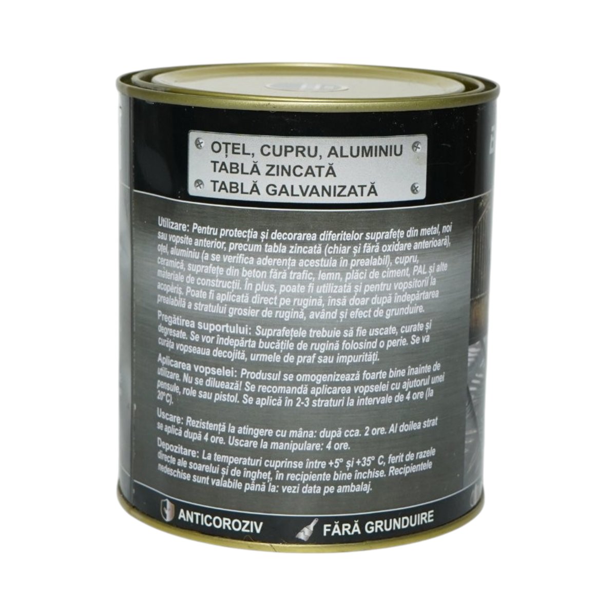 Vopsea email anticoroziva 3 in 1 maro ciocolatiu lucios pentru metal 750g, direct pe rugina, pe baza de apa Breckner Germany - imagine 4