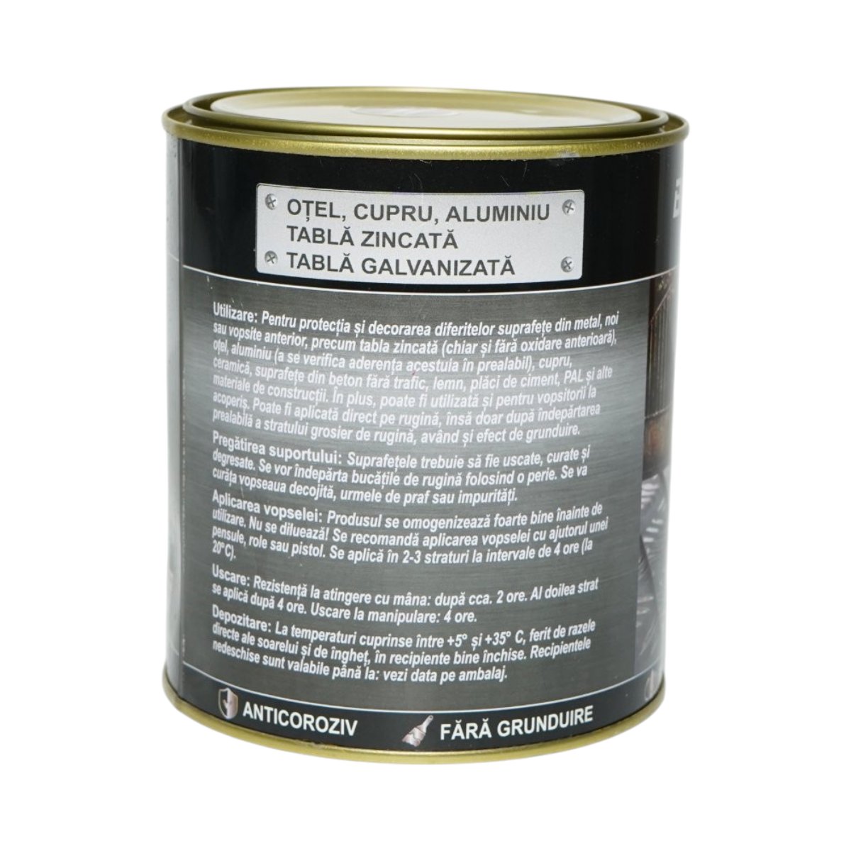 Vopsea email anticoroziva 3 in 1 maro roscat pentru metal 750g, direct pe rugina, pe baza de apa Breckner Germany - imagine 4