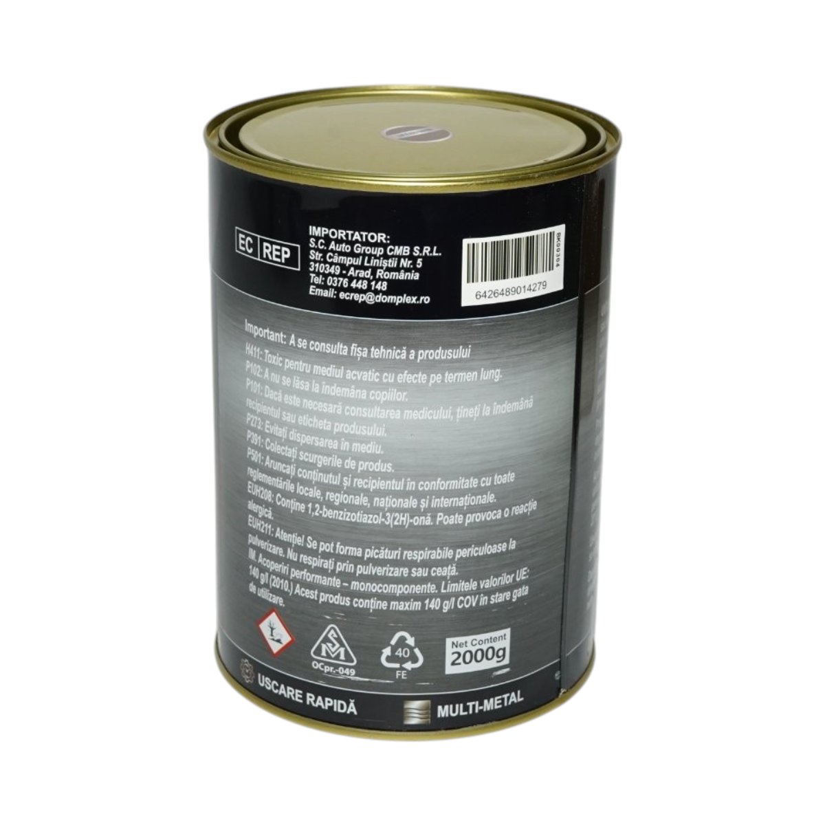 Vopsea email anticoroziva 3 in 1 maro roscat pentru metal 2kg, direct pe rugina, pe baza de apa Breckner Germany - imagine 3