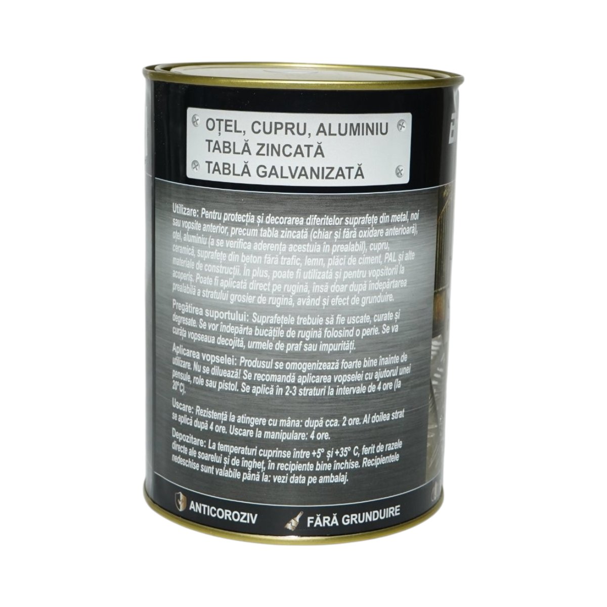 Vopsea email anticoroziva 3 in 1 maro ciocolatiu mat pentru metal 2kg, direct pe rugina, pe baza de apa Breckner Germany - imagine 4