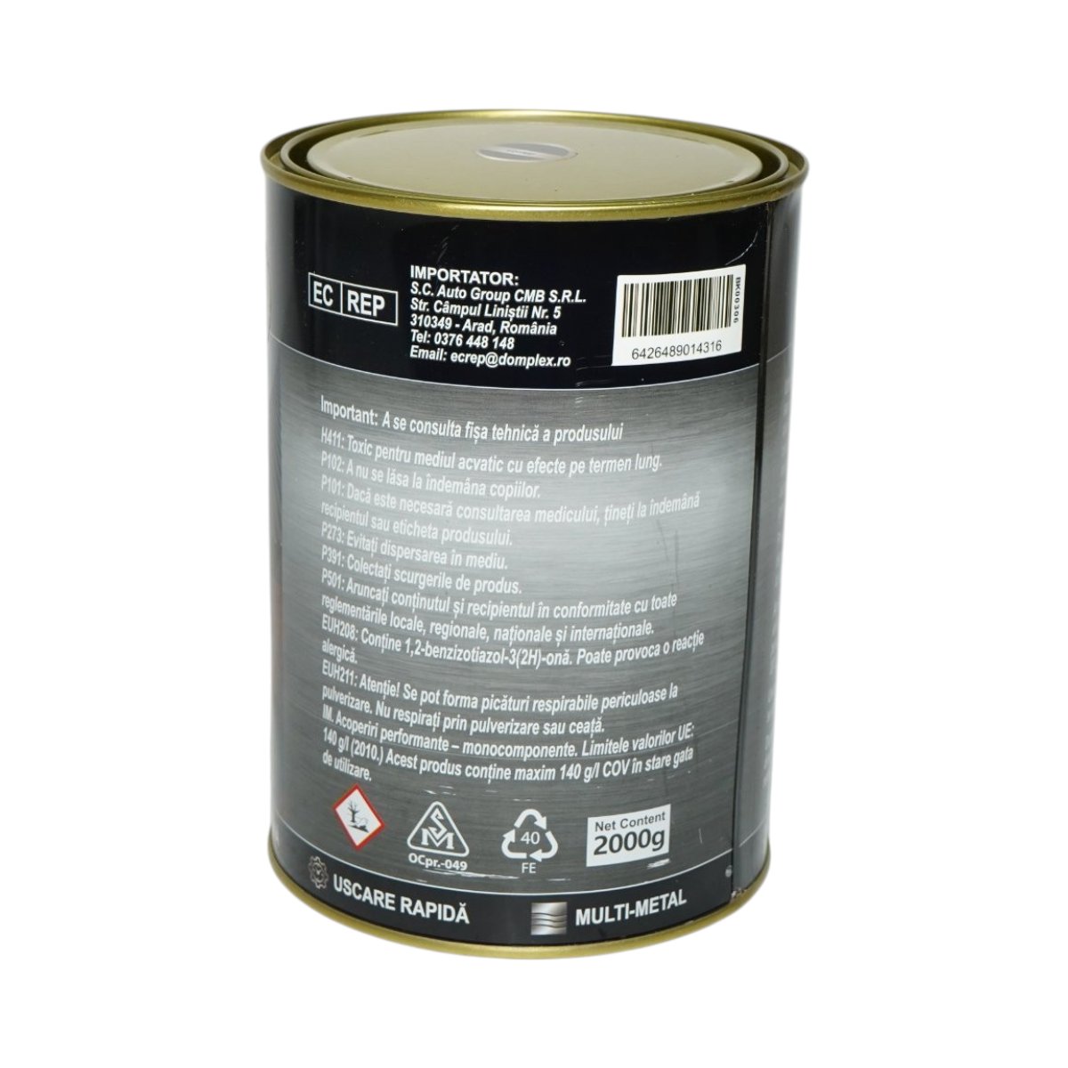 Vopsea email anticoroziva 3 in 1 visinie pentru metal 2kg, direct pe rugina, pe baza de apa Breckner Germany - imagine 3