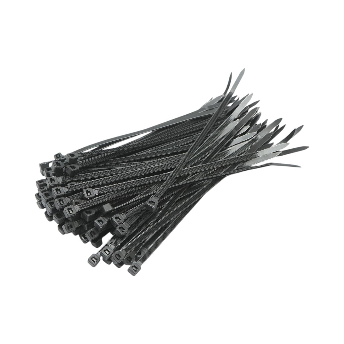 Faseta colier plastic negru 3.6x150mm 100 buc/set Longroad - imagine 2