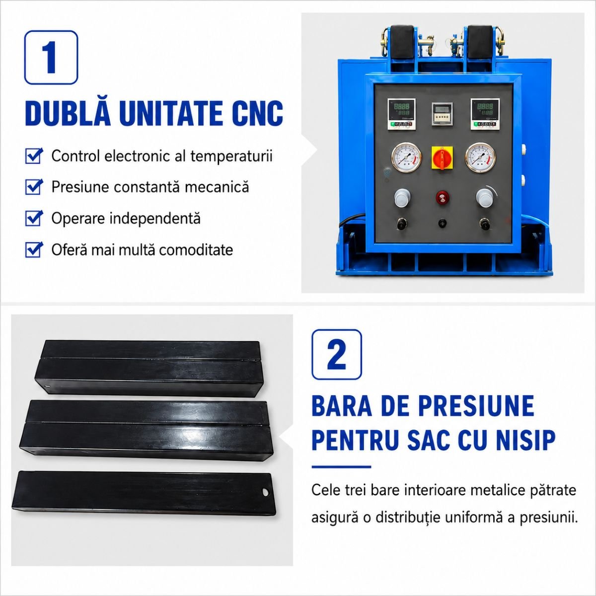 Masina vulcanizare la cald anvelope utilaje grele OTR, incalzire dubla 2400W, presare pneumatica - imagine 13