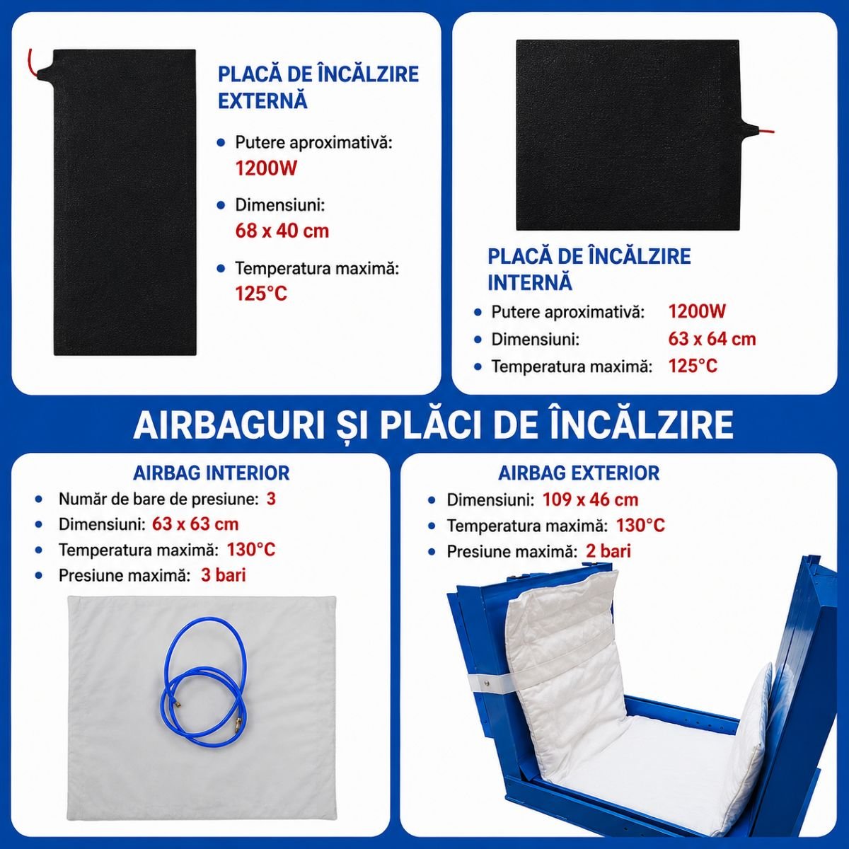 Masina vulcanizare la cald anvelope utilaje grele OTR, incalzire dubla 2400W, presare pneumatica - imagine 12
