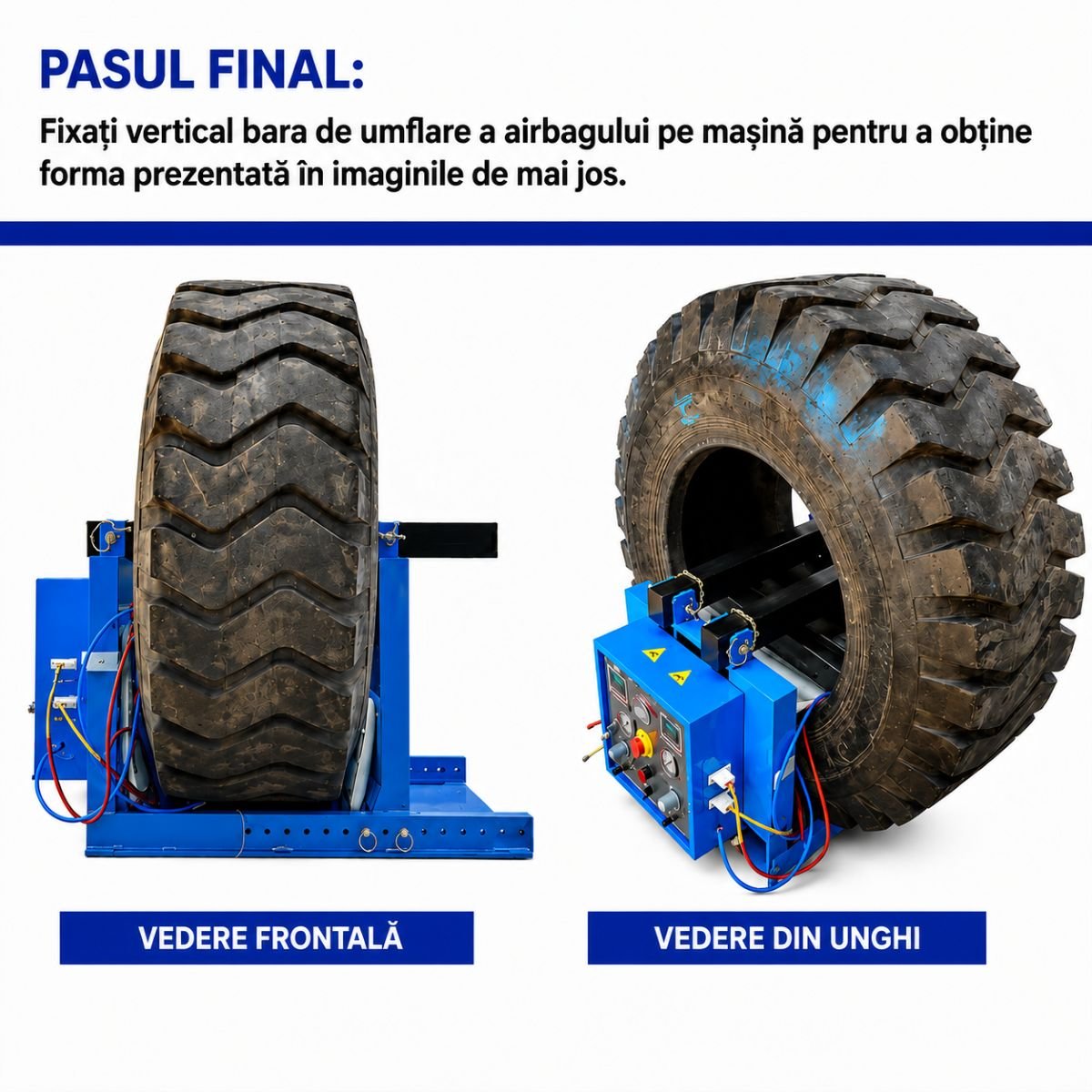 Masina vulcanizare la cald anvelope utilaje grele OTR, incalzire dubla 2400W, presare pneumatica - imagine 16