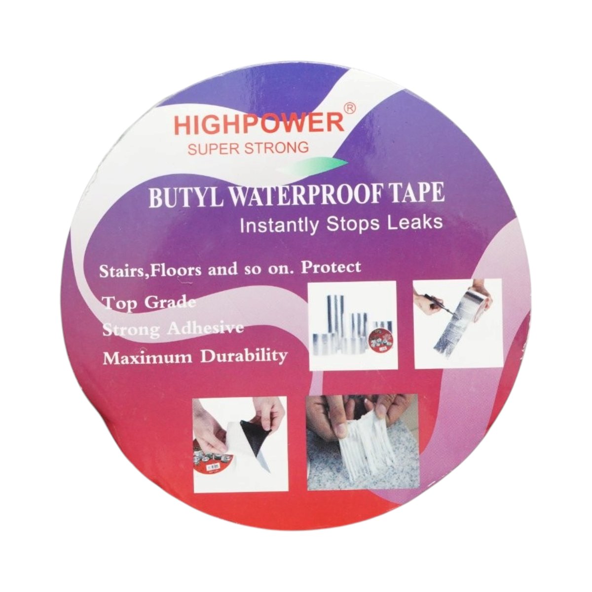 Banda butilica hidroizolanta autoadeziva 150mm x 5m cu folie de aluminiu HighPower - imagine 6