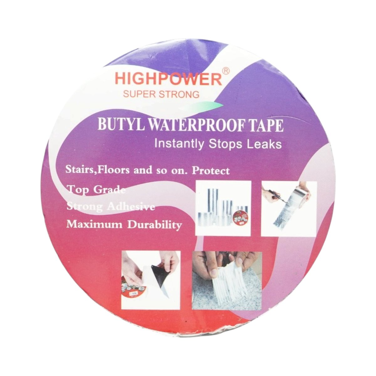 Banda butilica hidroizolanta autoadeziva 200mm x 5m cu folie de aluminiu HighPower - imagine 6