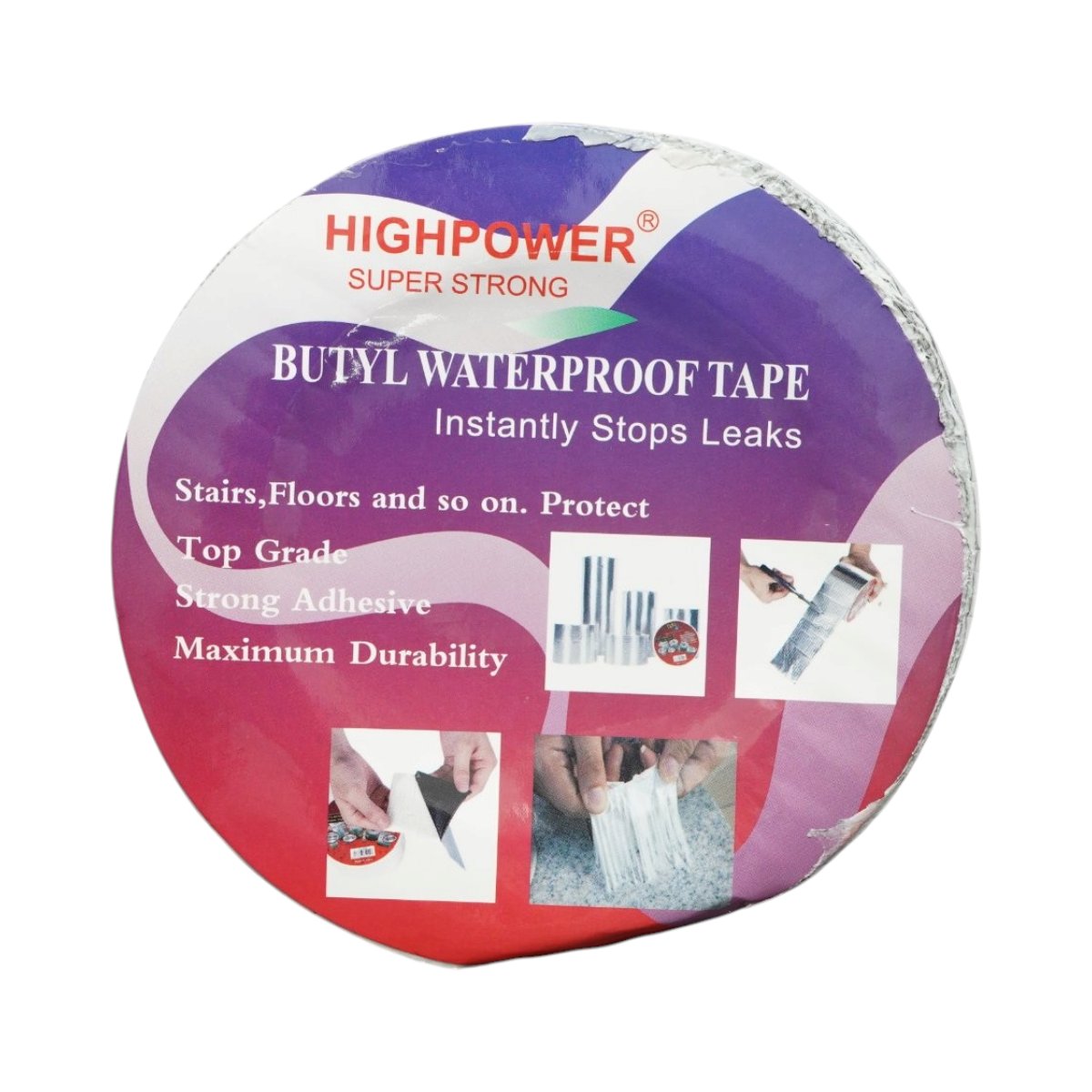 Banda butilica hidroizolanta autoadeziva 50mm x 5m cu folie de aluminiu HighPower - imagine 6