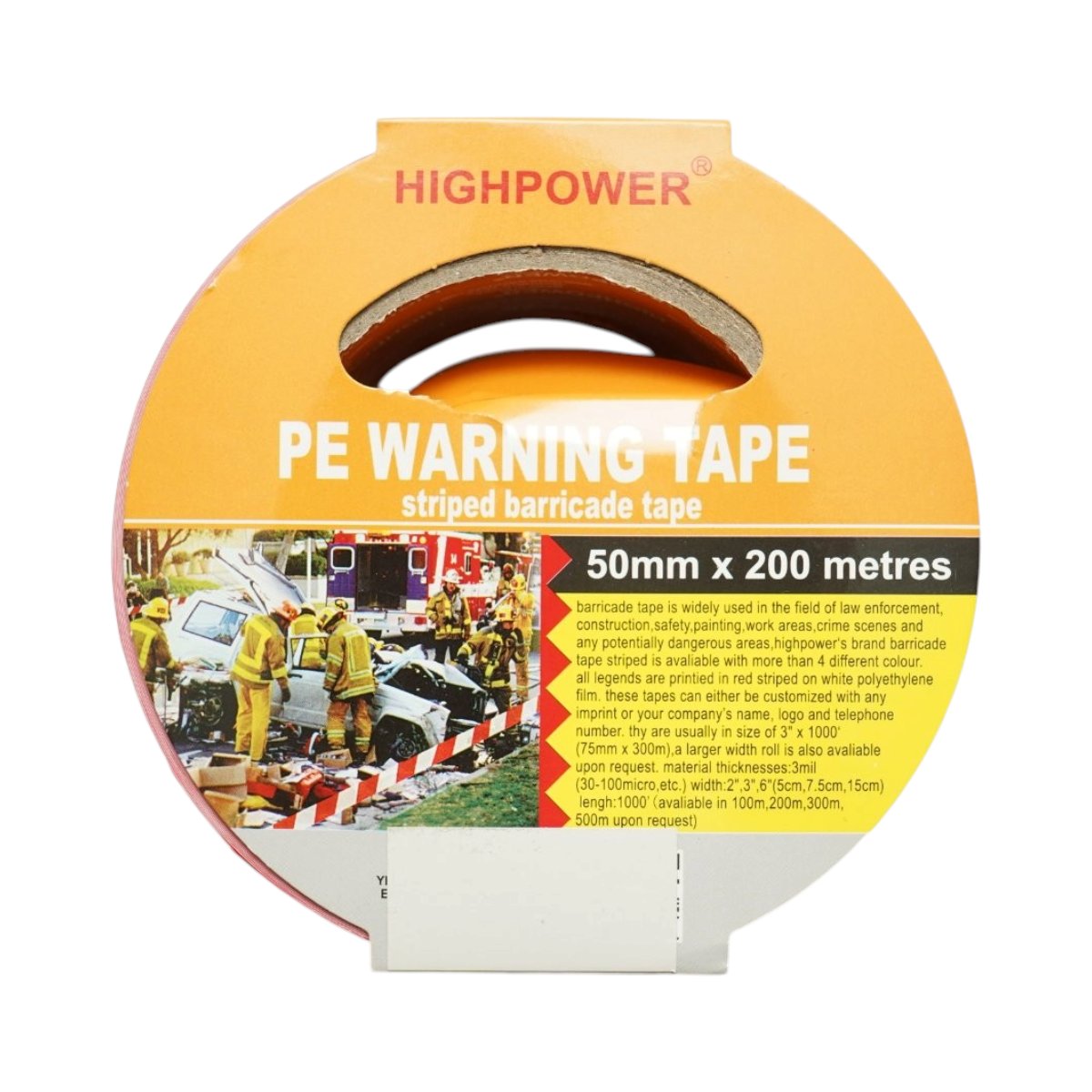Banda delimitare si semnalizare 50mm x 200m rosu-alb PE HighPower - imagine 5