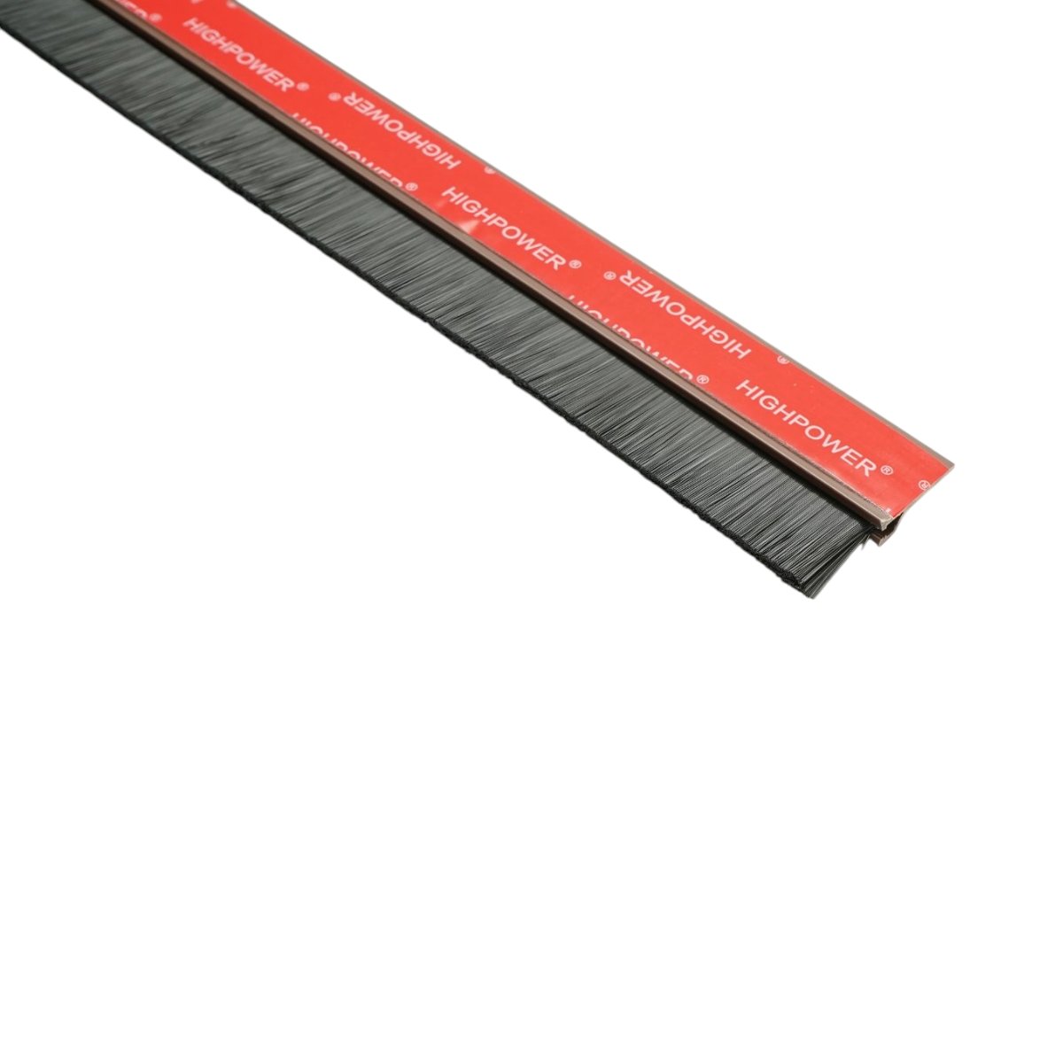 Banda etansare usa autoadeziva cu perie 1m din PVC maro HighPower - imagine 8