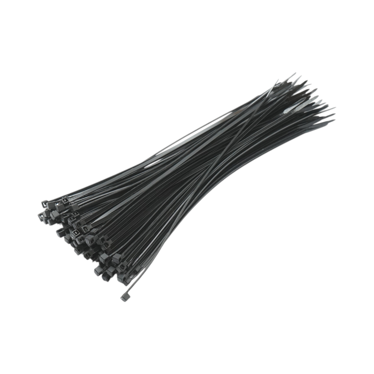 Faseta colier plastic negru 2.5x200mm 100 buc/set Longroad - imagine 2