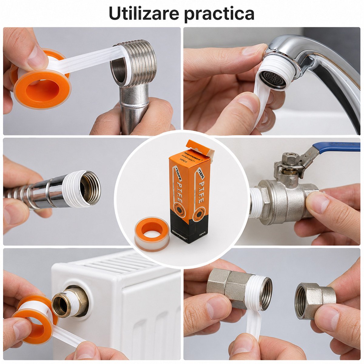 Banda etansare filete teflon PTFE 12mm x 10m HighPower - imagine 4