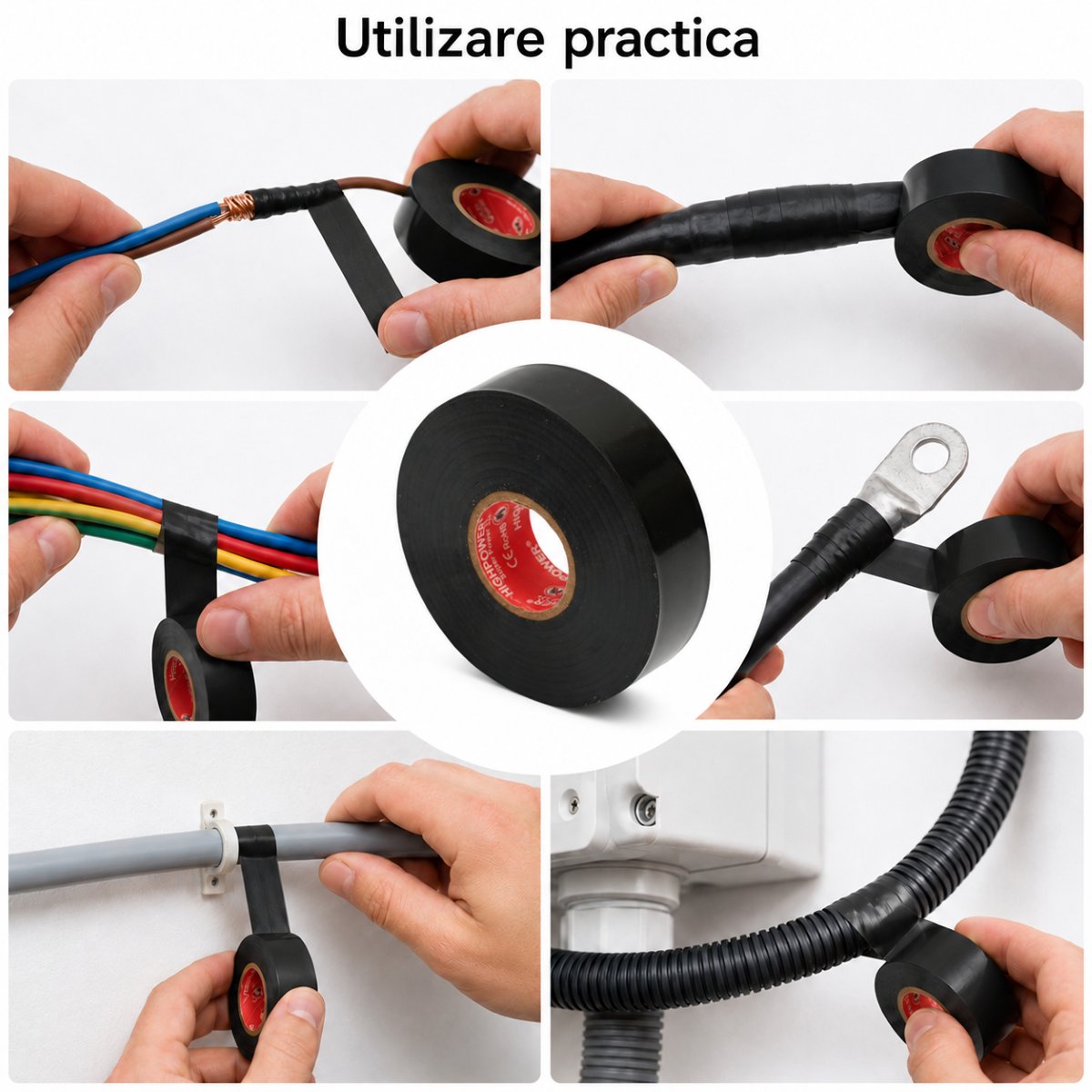 Banda izolatoare neagra vinil 19mm x 20m Premium Super Power 33+ HighPower - imagine 4