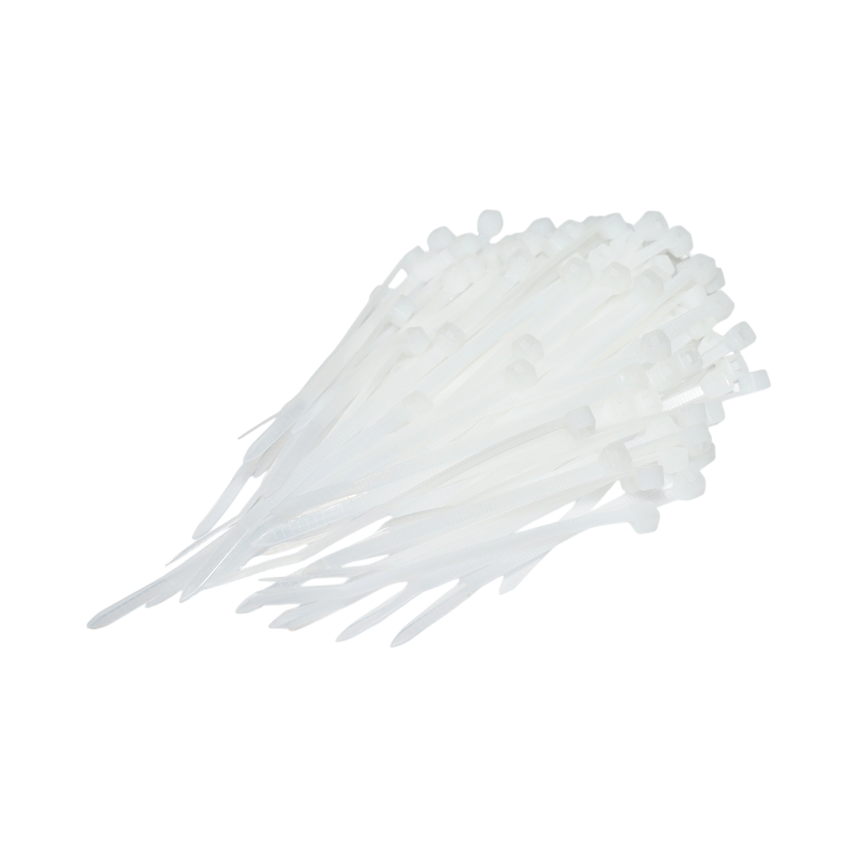 Faseta colier plastic alb 3.6x100mm 100 buc/set Longroad