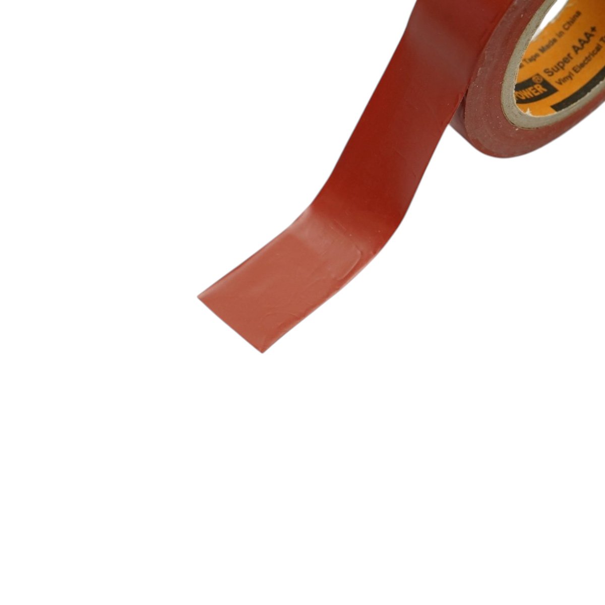 Banda izolatoare rosu bordo vinil 19mm x 9m Anti Fire Super AAA+ HighPower - imagine 6