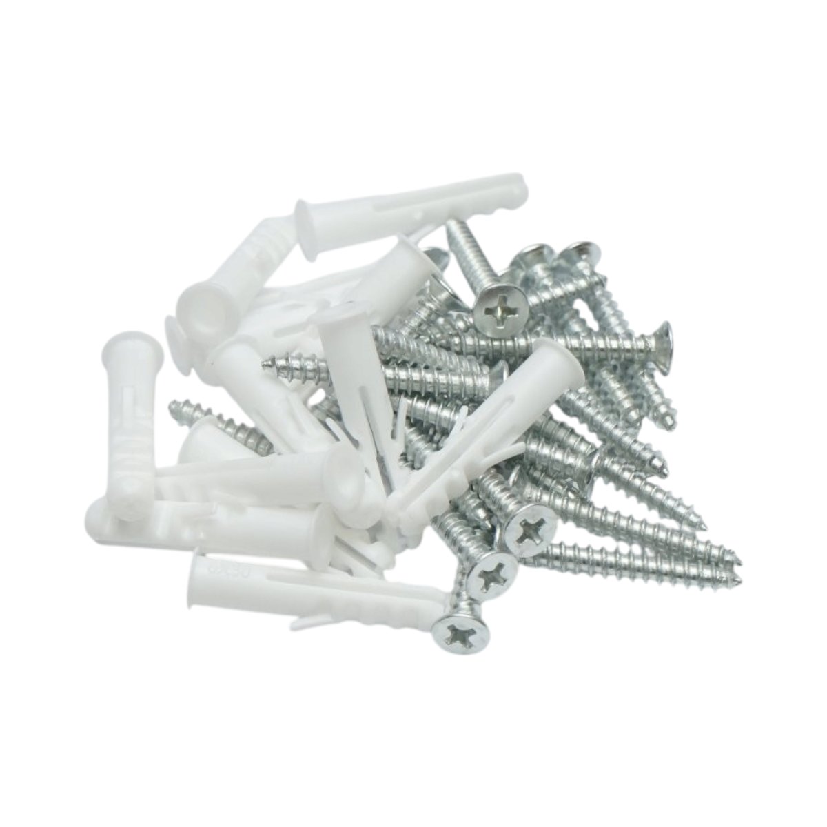 Set diblu universal din plastic alb 6x30mm cu surub 4x30mm 50 buc/set - imagine 7