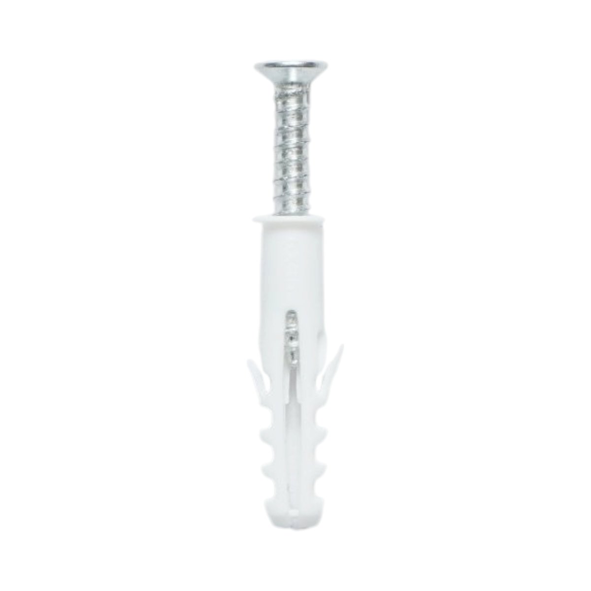 Set diblu universal din plastic alb 6x30mm cu surub 4x30mm 50 buc/set - imagine 2