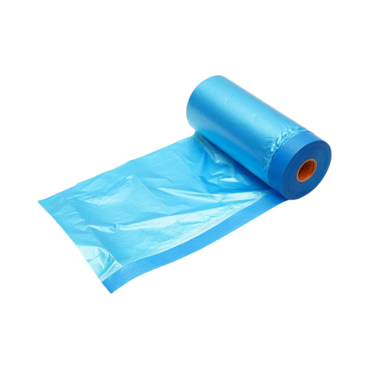 Folie protectie vopsit si zugravit cu banda adeziva albastra 1100mm x 25m HighPower - imagine 3