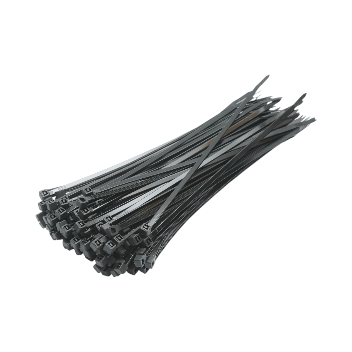 Faseta colier plastic negru 3.6x200mm 100 buc/set Longroad - imagine 2