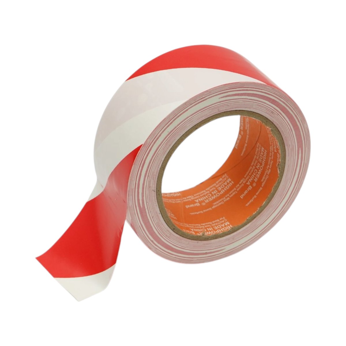 Banda adeziva de avertizare si marcare podea PVC rosu-alb 48mm x 33m HighPower - imagine 2