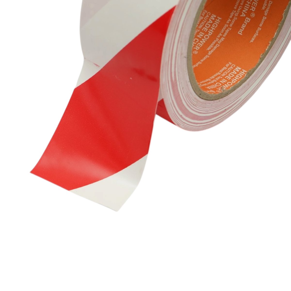 Banda adeziva de avertizare si marcare podea PVC rosu-alb 48mm x 33m HighPower - imagine 6