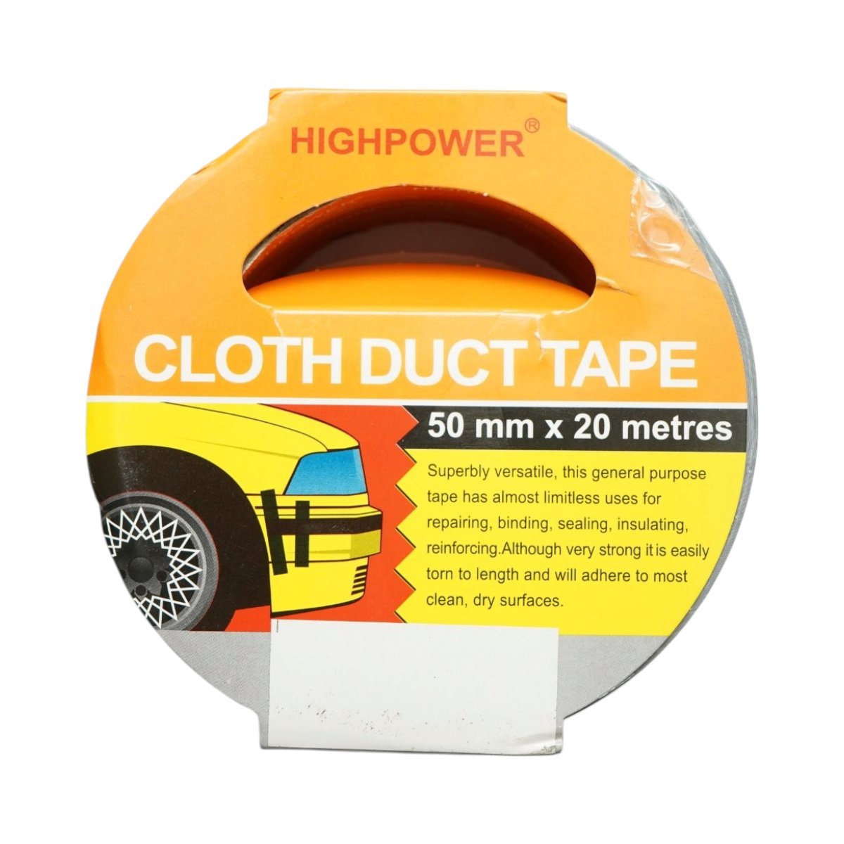 Banda adeziva textila Duct Tape argintie 50mm x 20m pentru reparatii HighPower - imagine 8