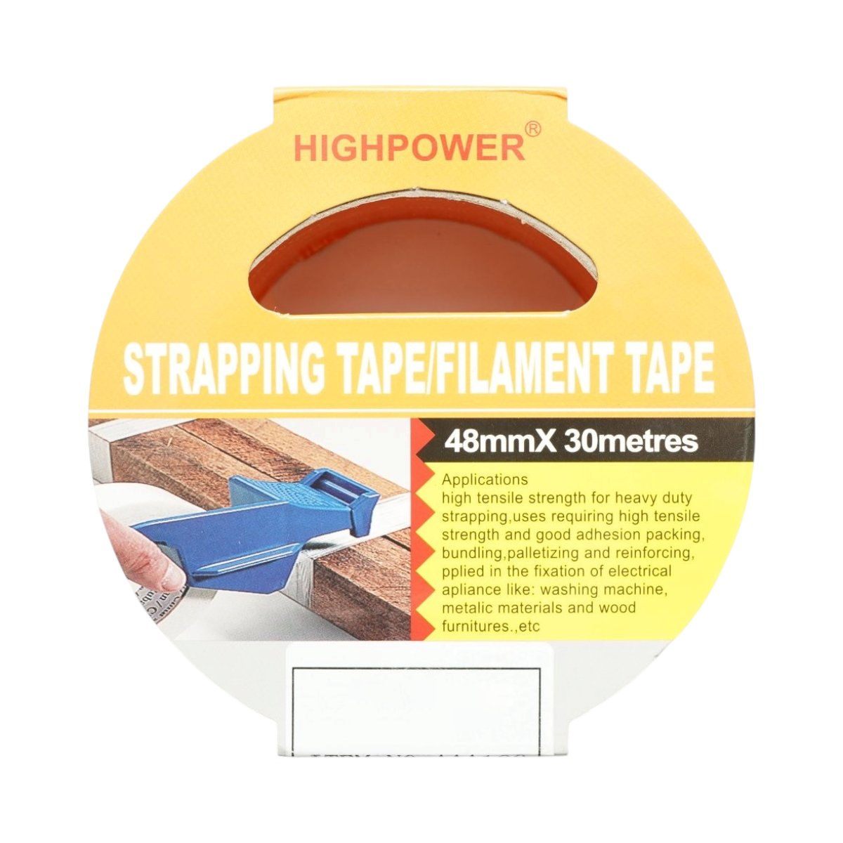 Banda adeziva ranforsata cu filament 48mm x 30m pentru ambalare HighPower - imagine 8