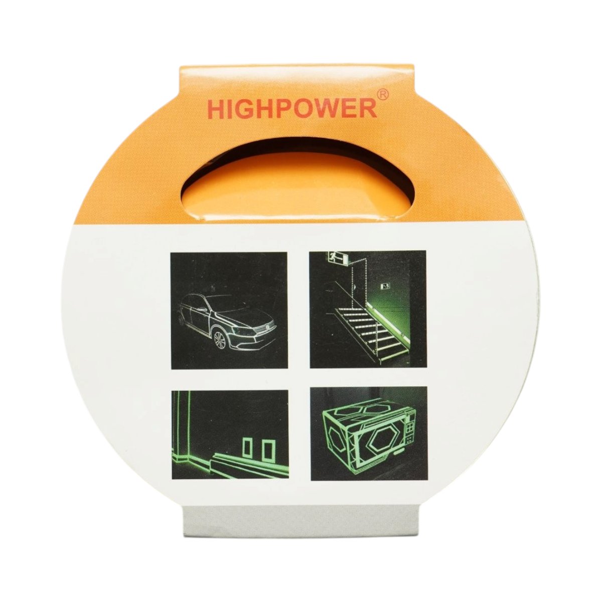 Banda adeziva fosforescenta verde 48mm x 50m HighPower - imagine 7