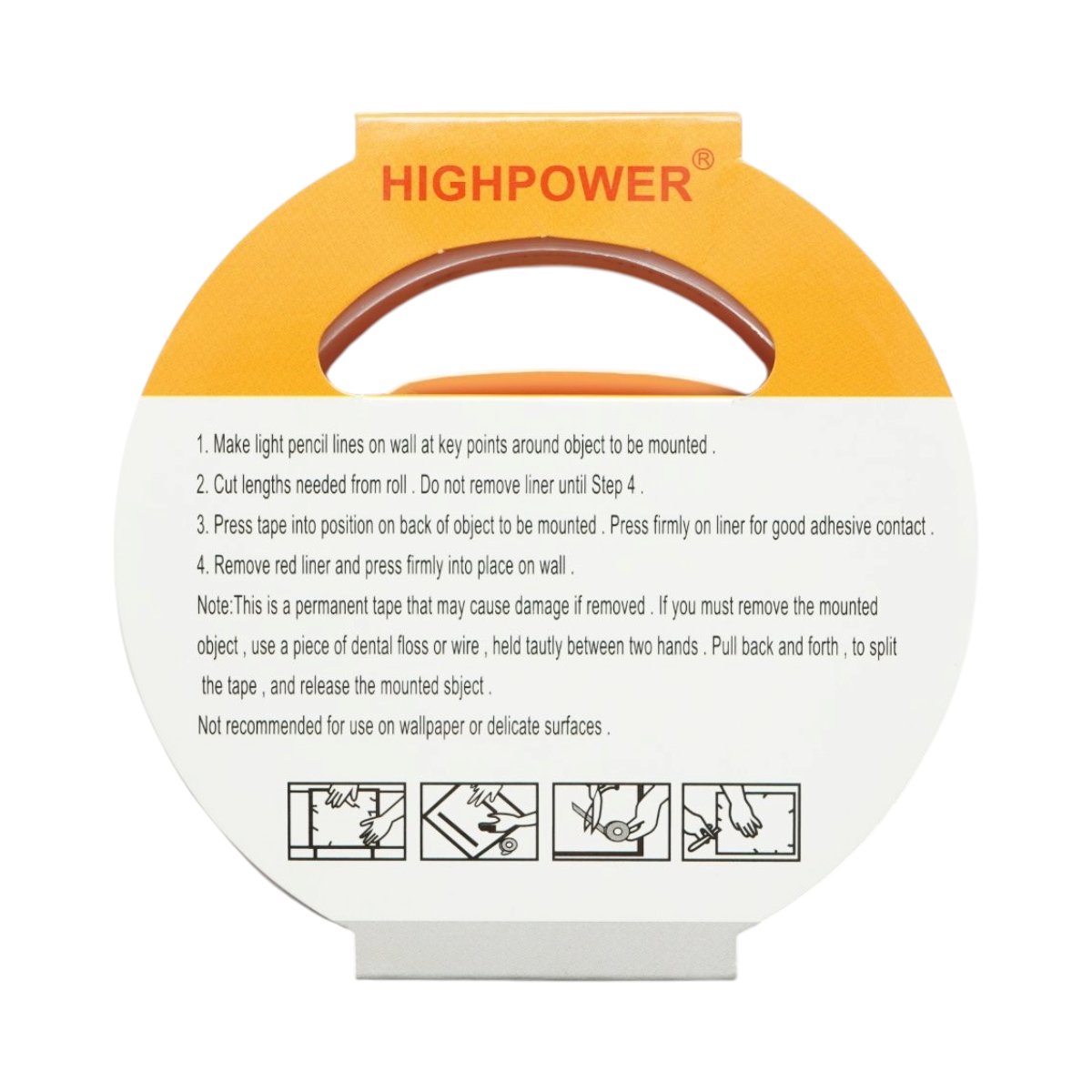 Banda dublu adeziva acrilica transparenta 24mm x 3m HighPower - imagine 8